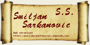 Smiljan Šarkanović vizit kartica